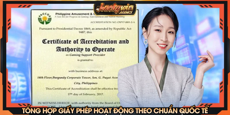 Tổng hợp giấy phép hoạt động theo chuẩn quốc tế